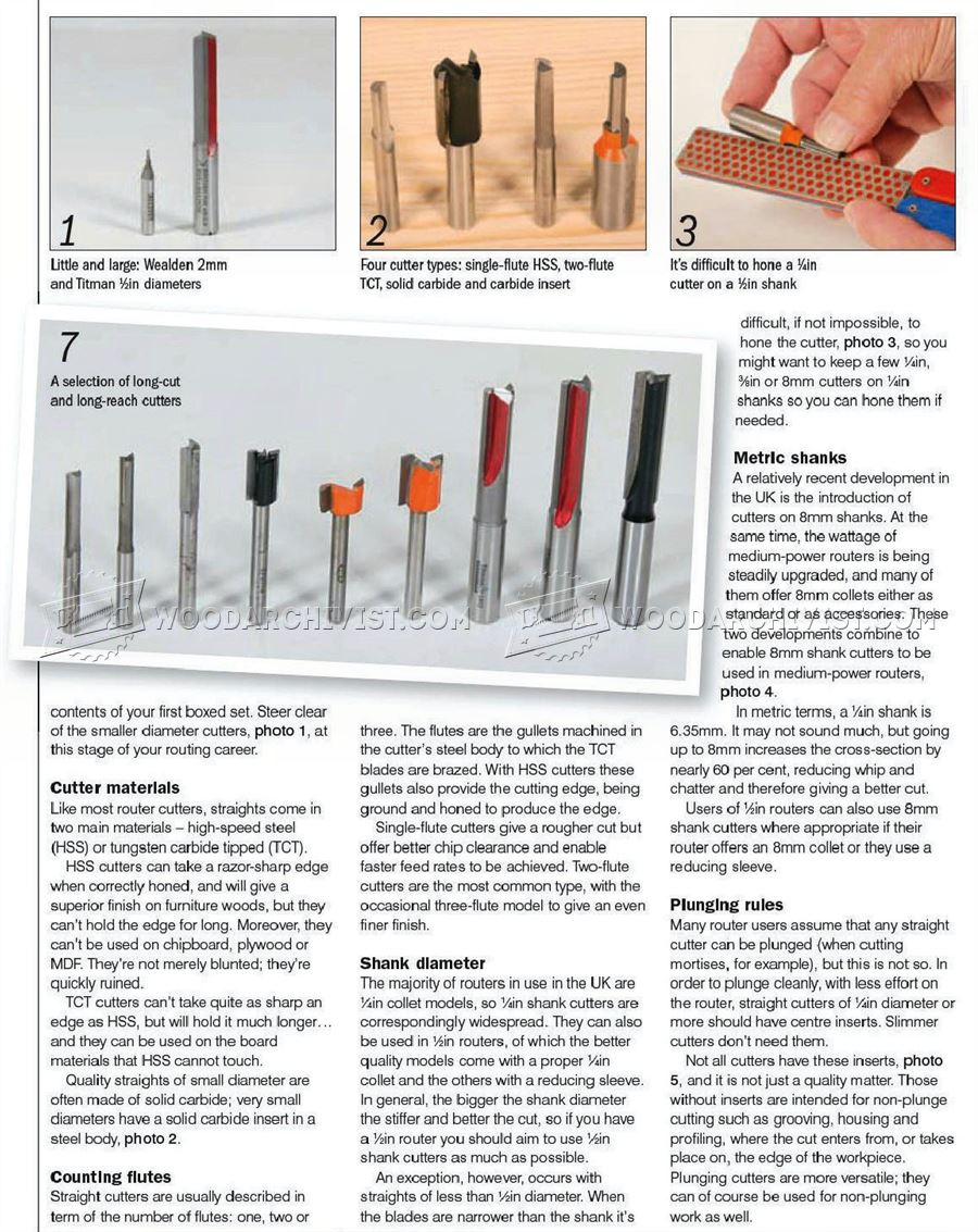Straight Router Cutters • WoodArchivist