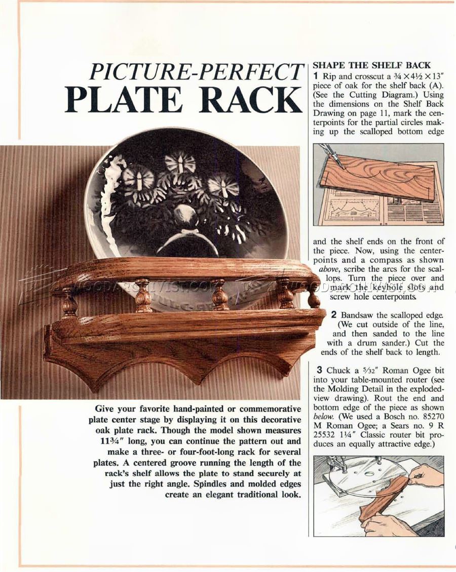 1417 Plate Rack Plans • WoodArchivist