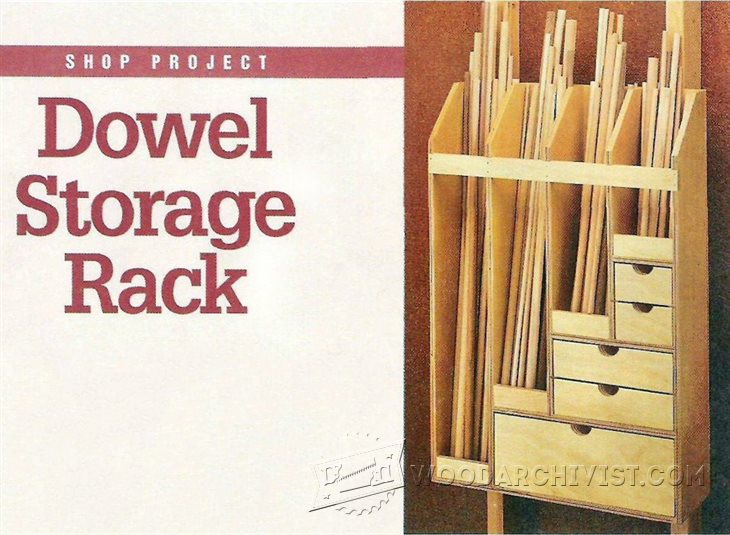 1422 Dowel Storage Rack Plans • WoodArchivist