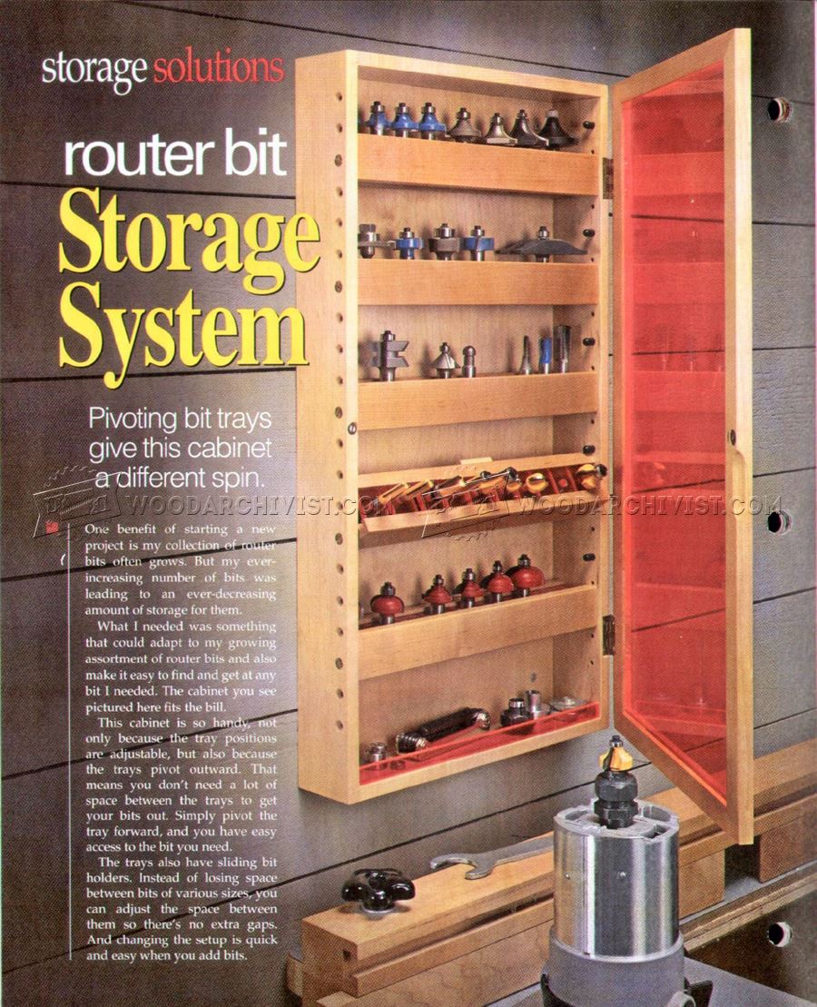 Router Bit Storage System Plans • WoodArchivist