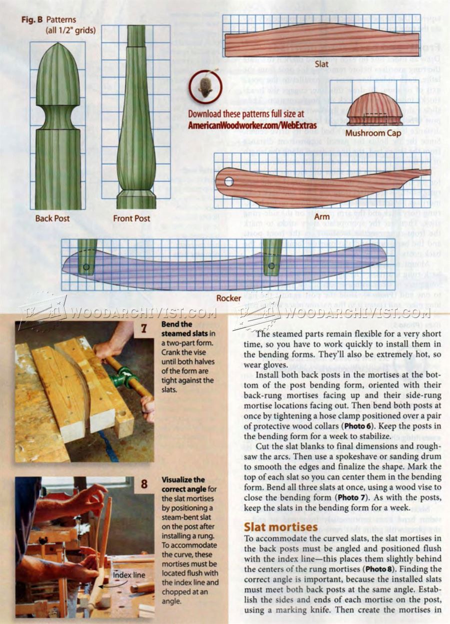 Childs Shaker Rocking Chair Plans • WoodArchivist