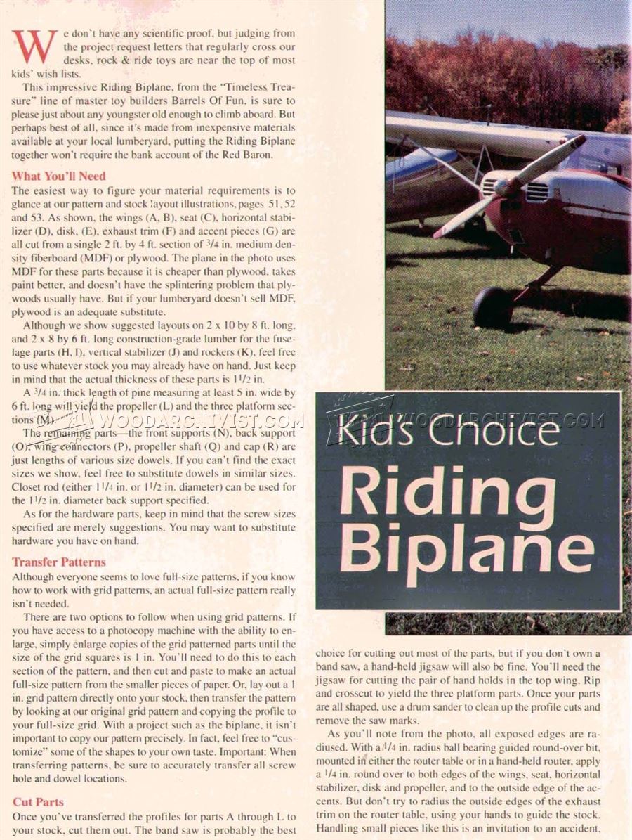 Rocking Airplane Plans • WoodArchivist