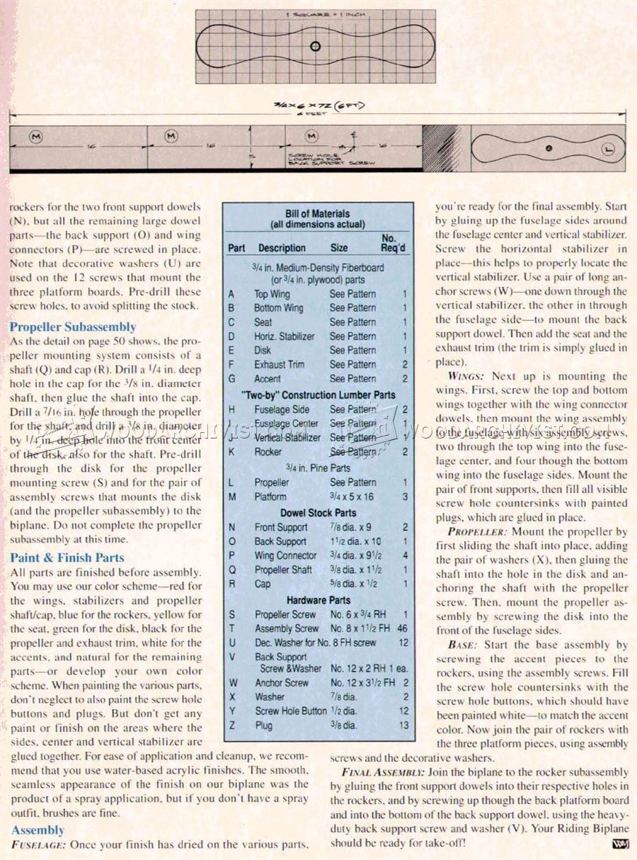 Rocking Airplane Plans • WoodArchivist