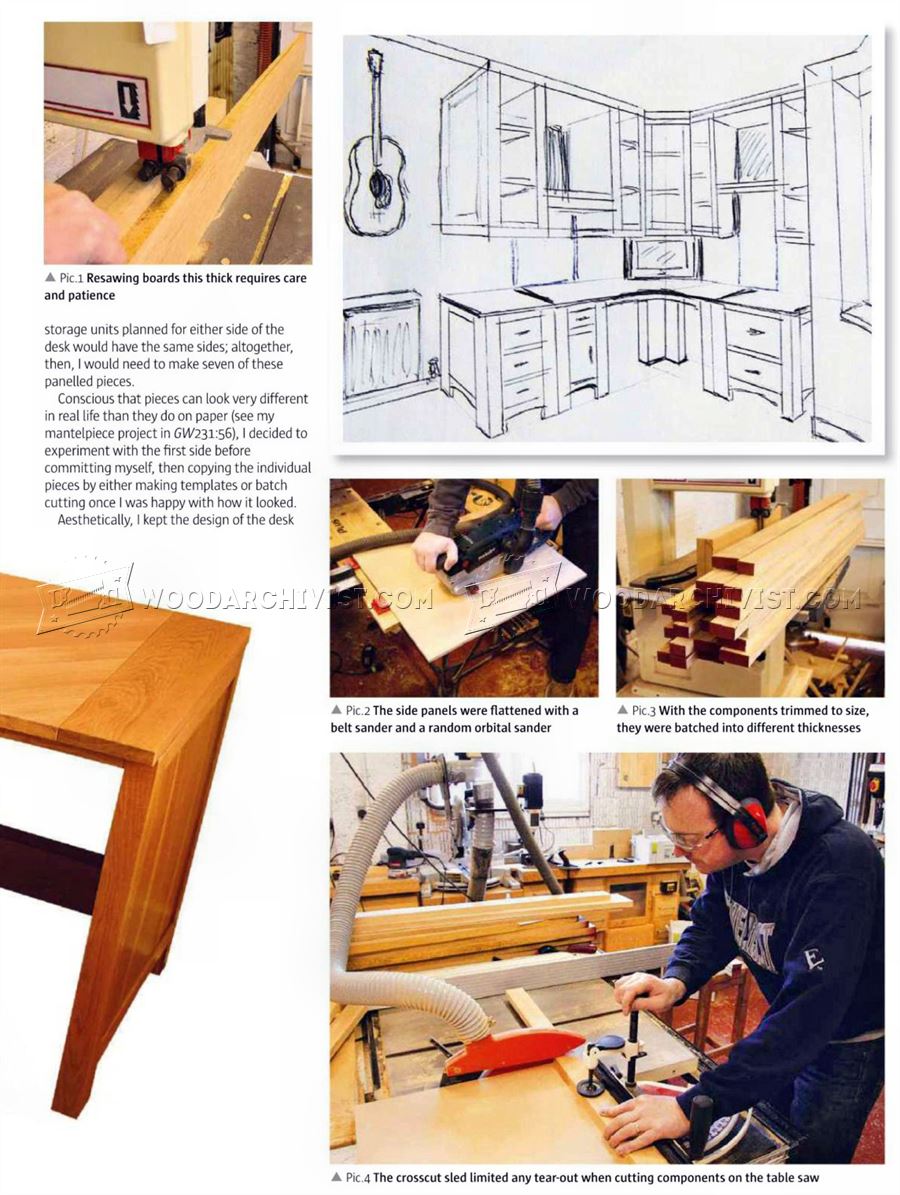 Corner Computer Desk Plans • WoodArchivist