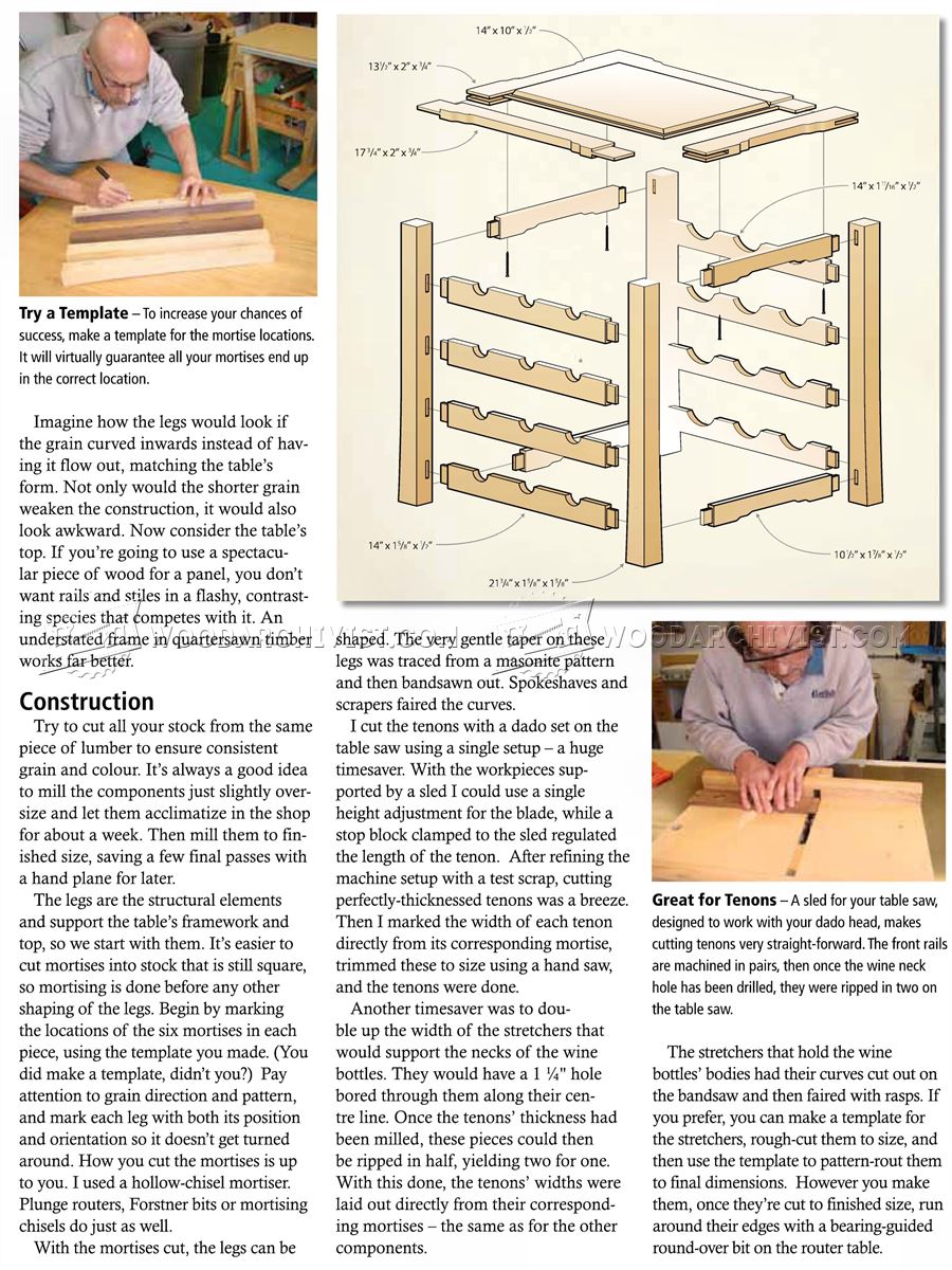 Wine Rack Table Plans • WoodArchivist