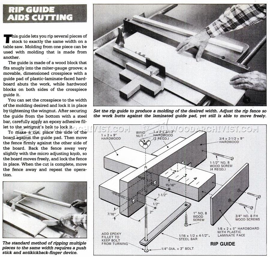 Table Saw Thin Rip Guide • WoodArchivist