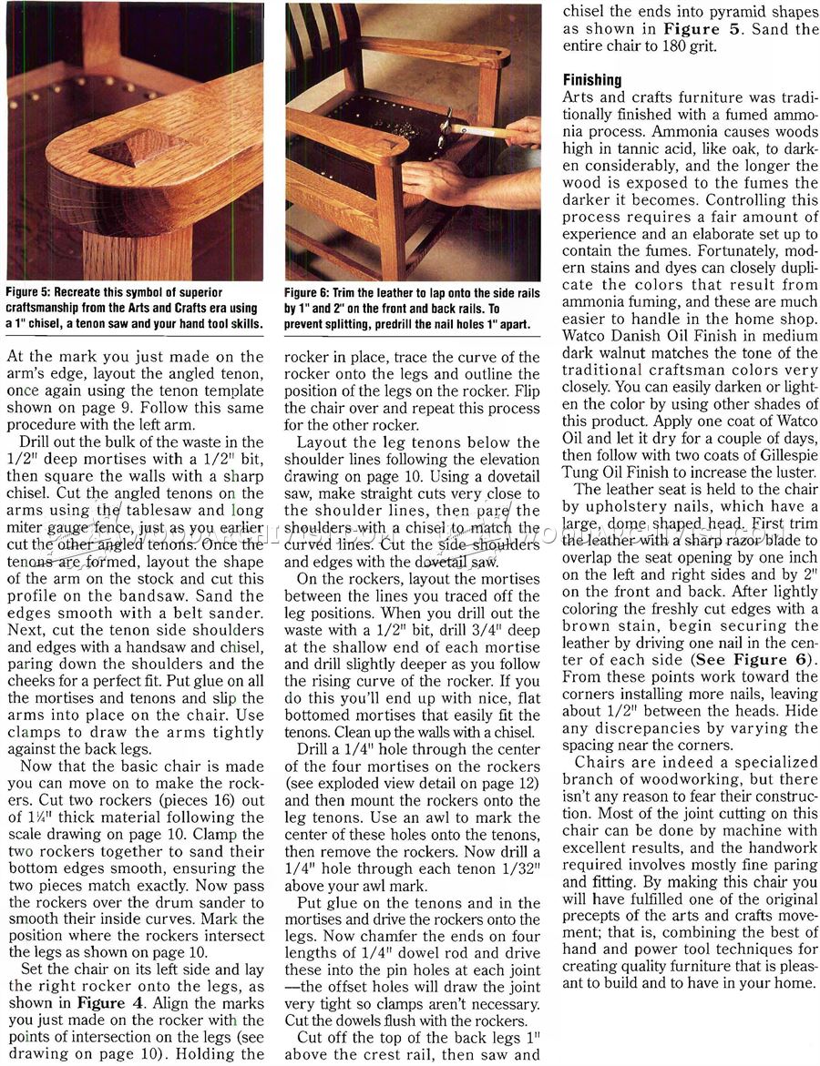 Craftsman Rocking Chair Plans • WoodArchivist