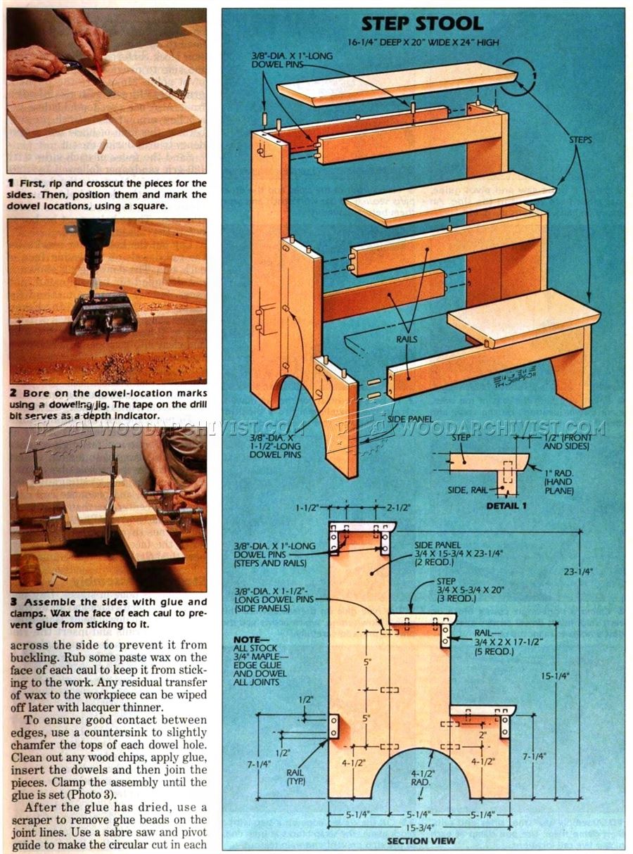 Kitchen Step Stool Plans • WoodArchivist