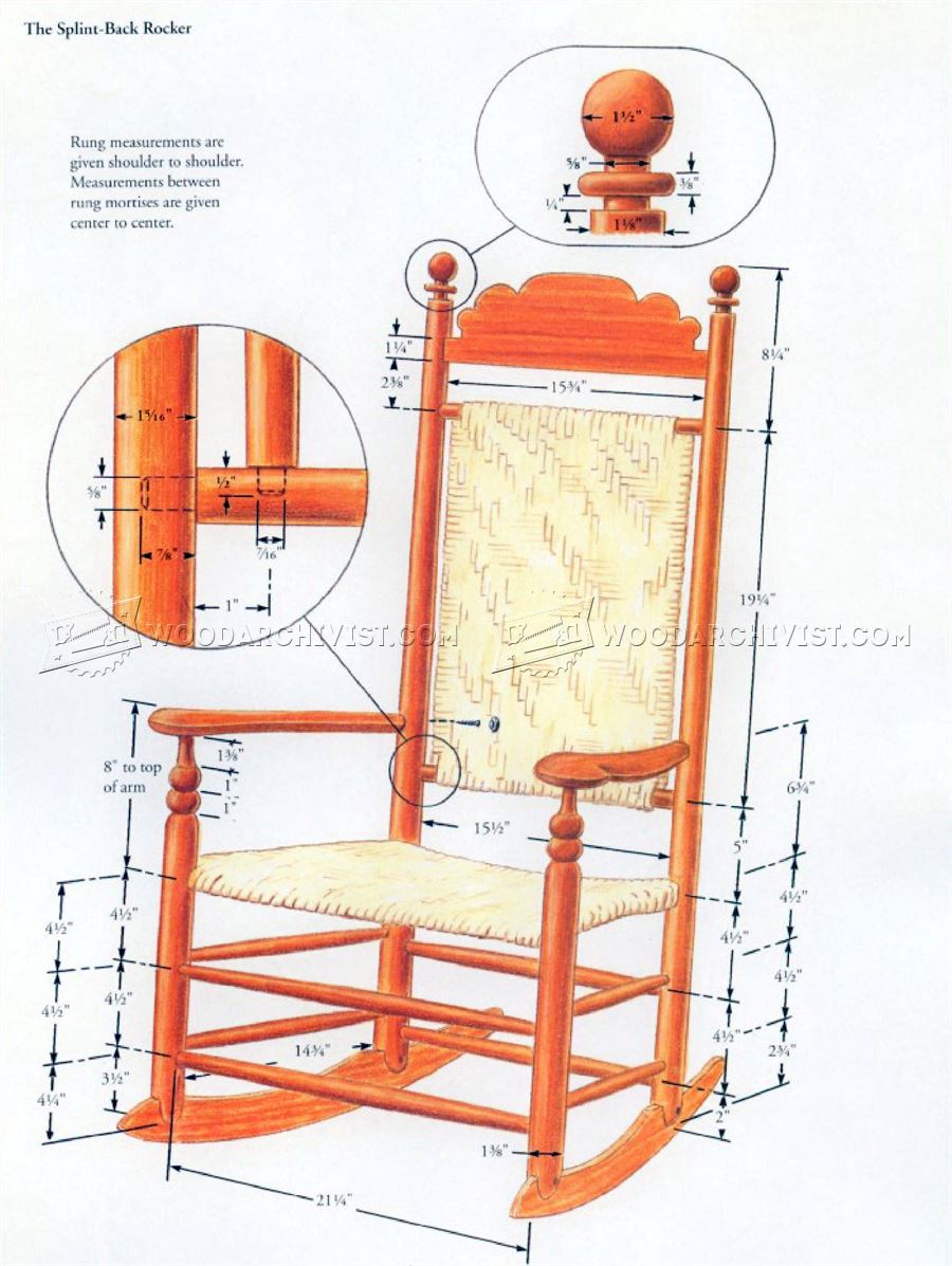 Wood Rocking Chair Plans • WoodArchivist