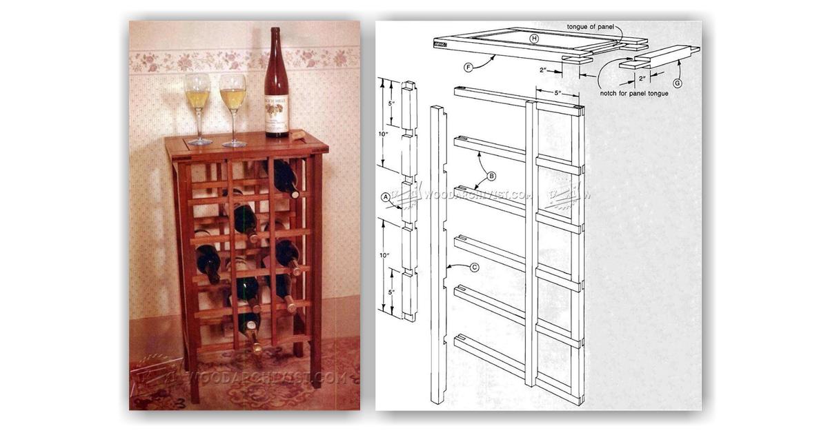 Wine Rack Table Plans • WoodArchivist