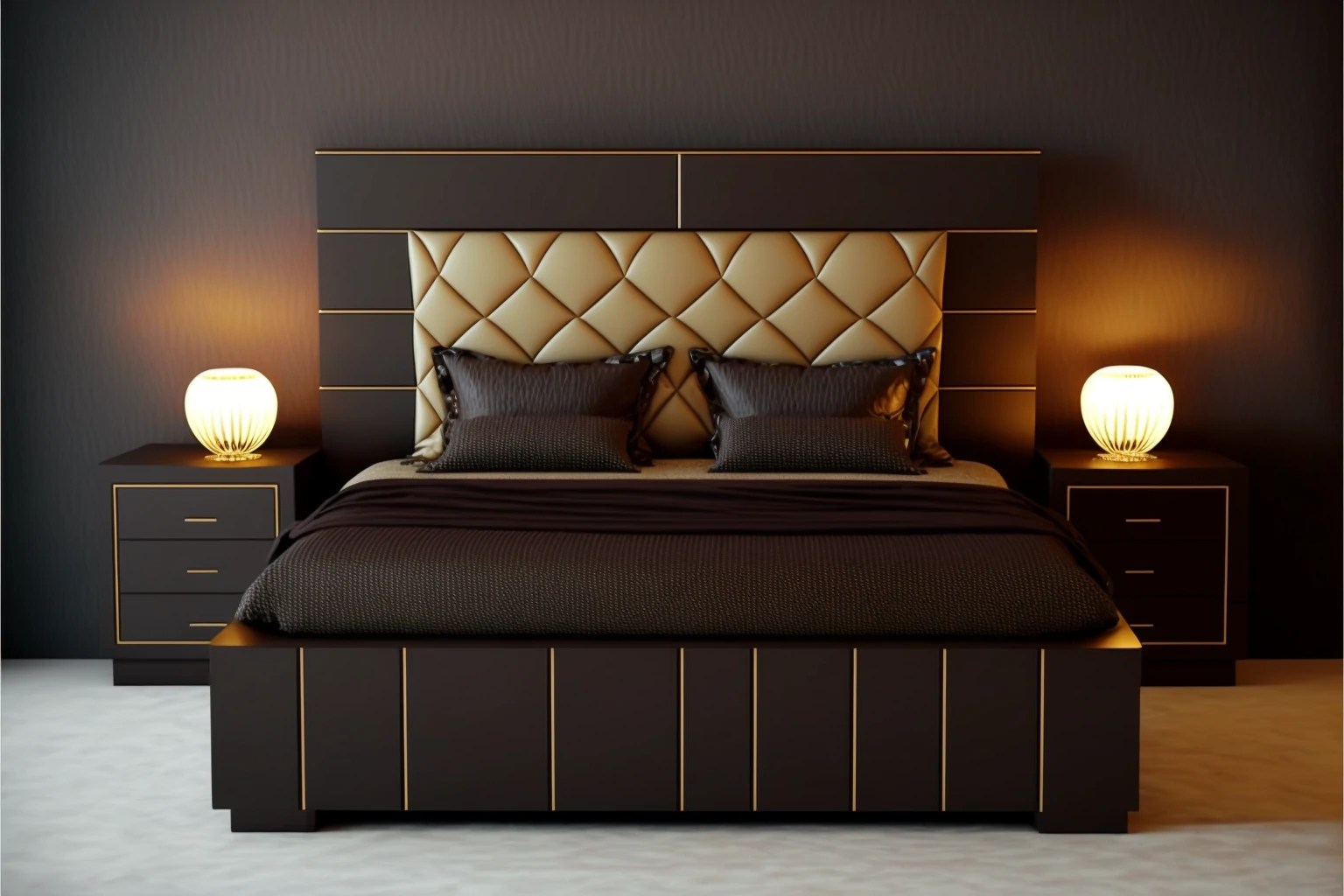 Modern Deco Beds Design with Beautiful Deco Paint theme.