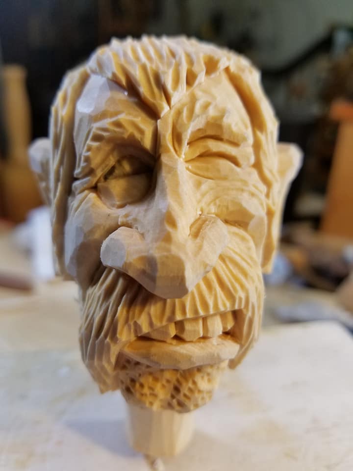 Carving A Head Wood Chip Chatter