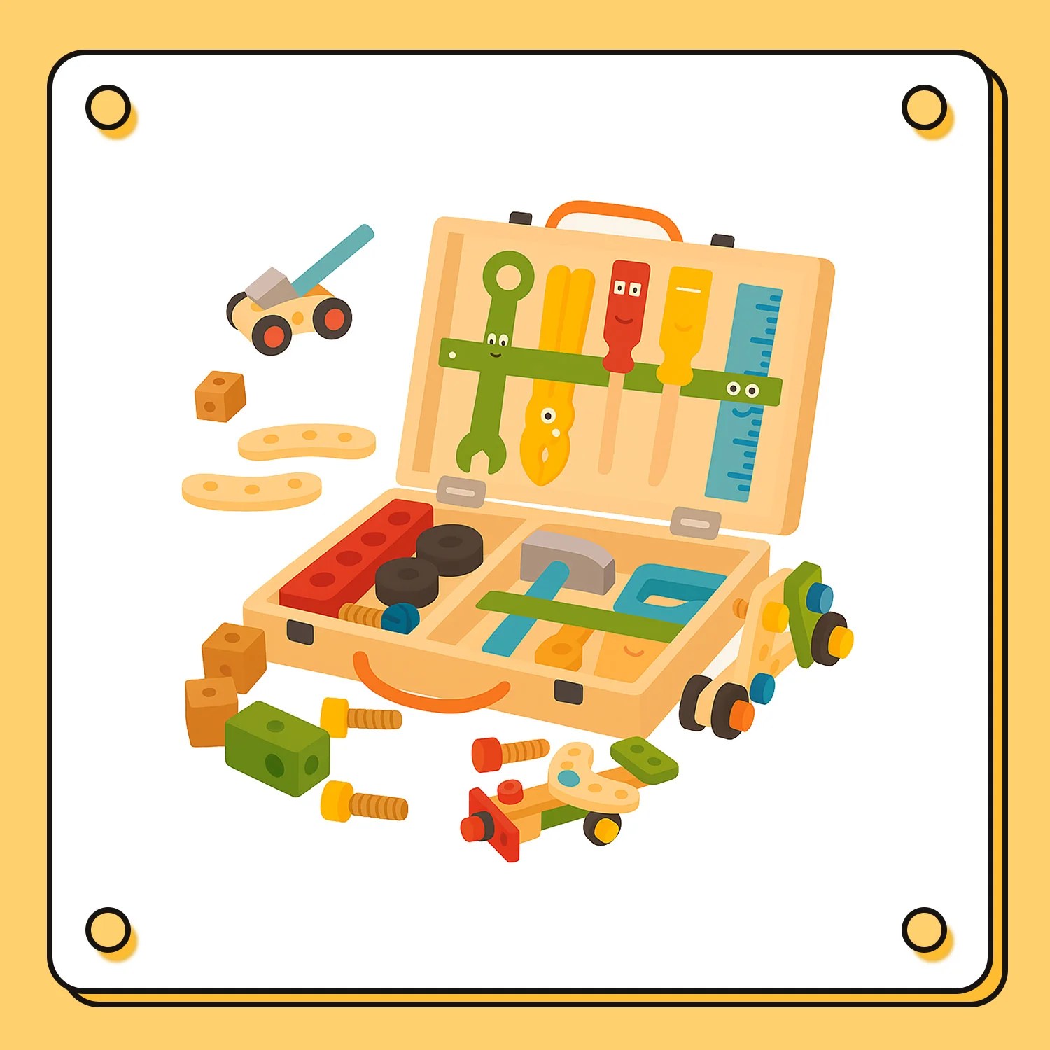 Children's Wooden Alphabet Matching Building Blocks Educational Toys