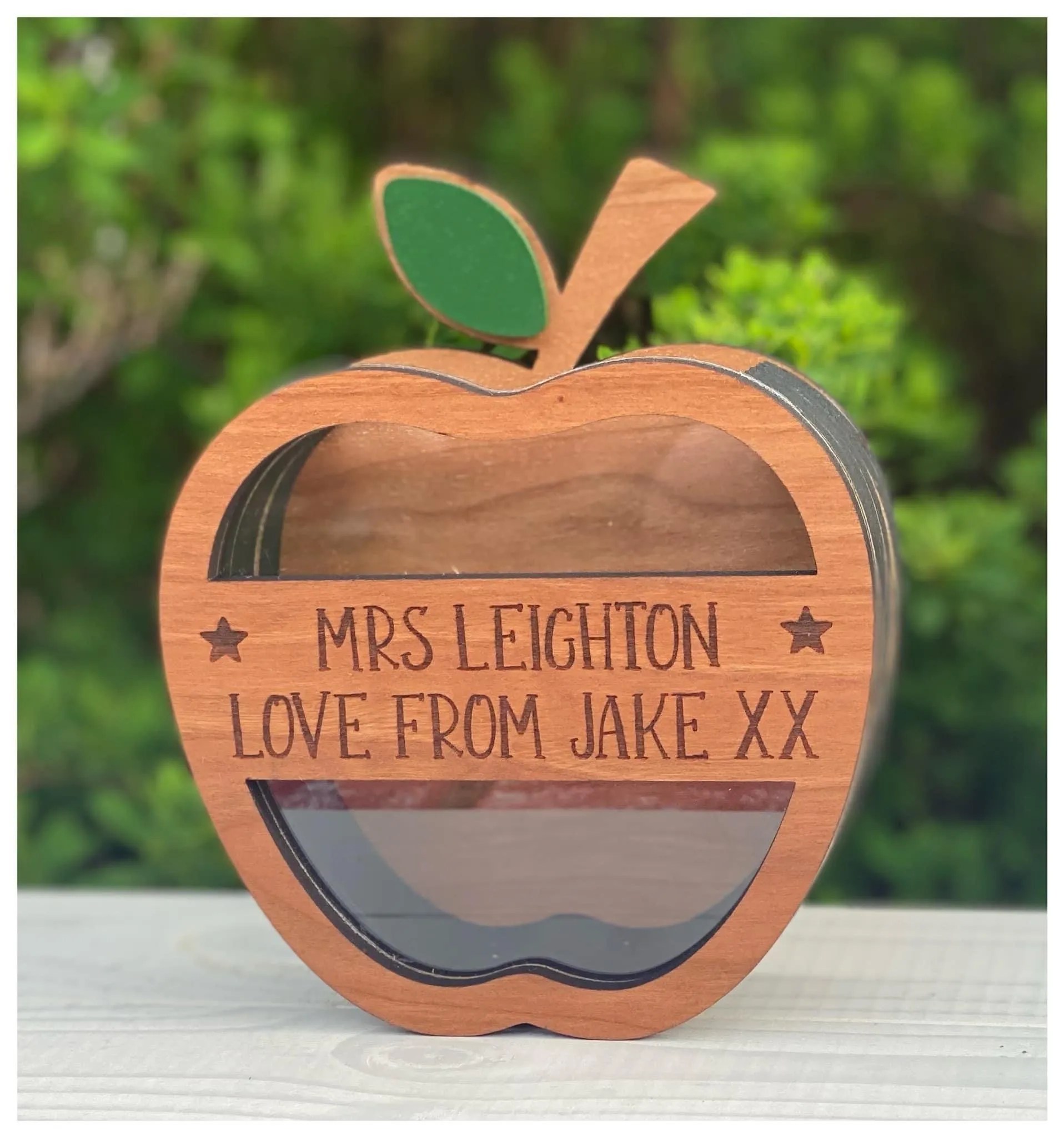 Personalised wooden apple boxes Wooden Apfel