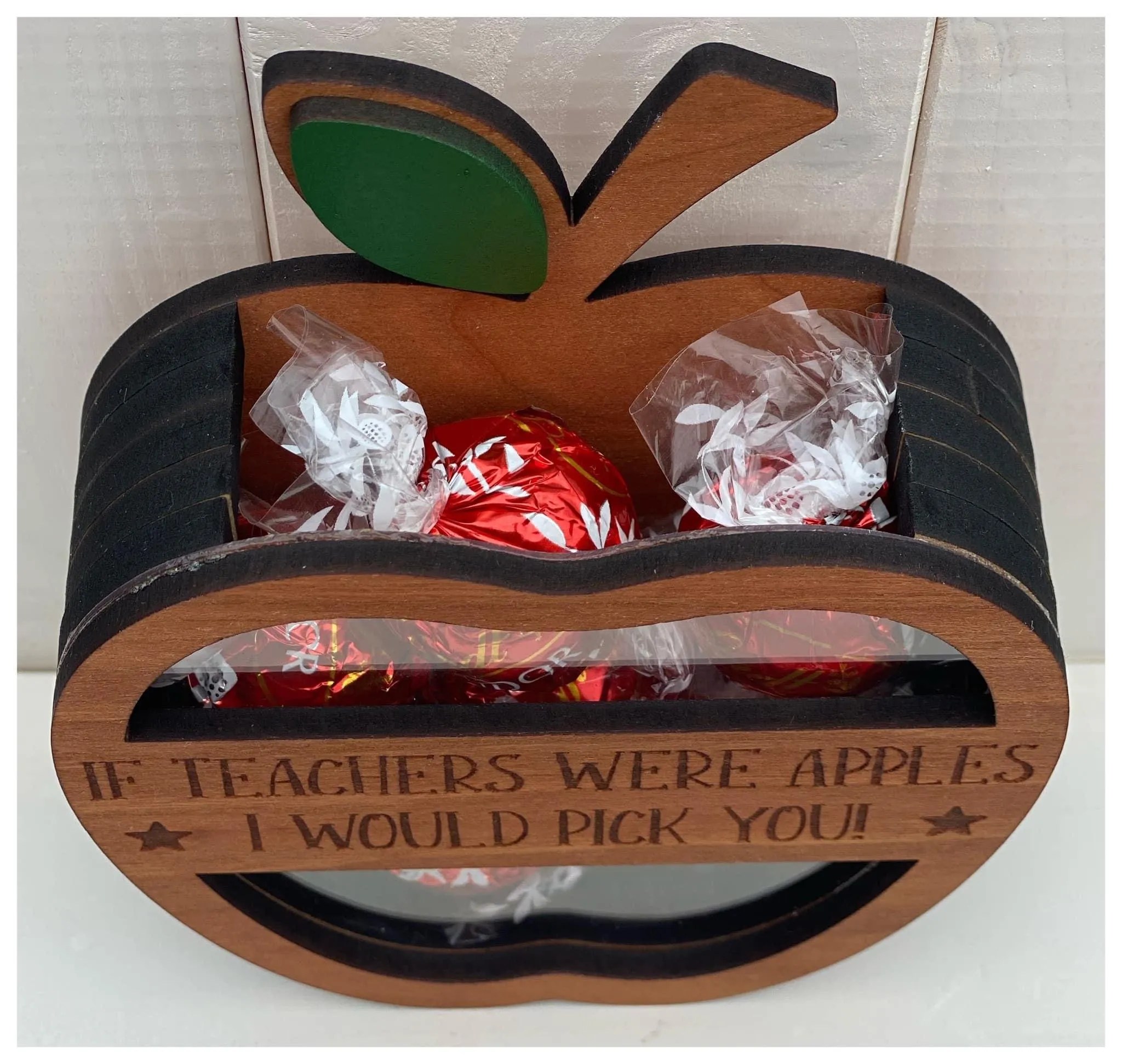 Personalised wooden apple boxes Wooden Apfel