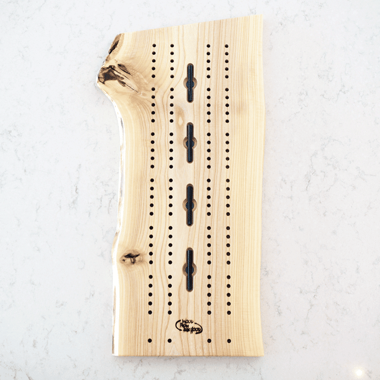 Large Cribbage Board Made From Hackberry Wood From The Hood