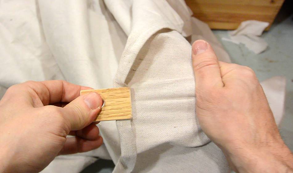 Making wooden tarp clips