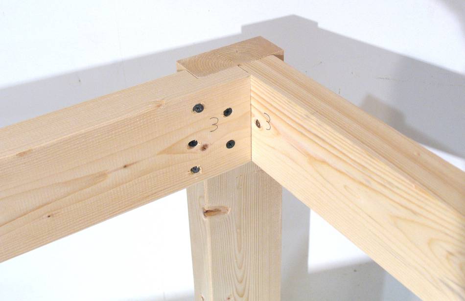 Building a table doweling it together