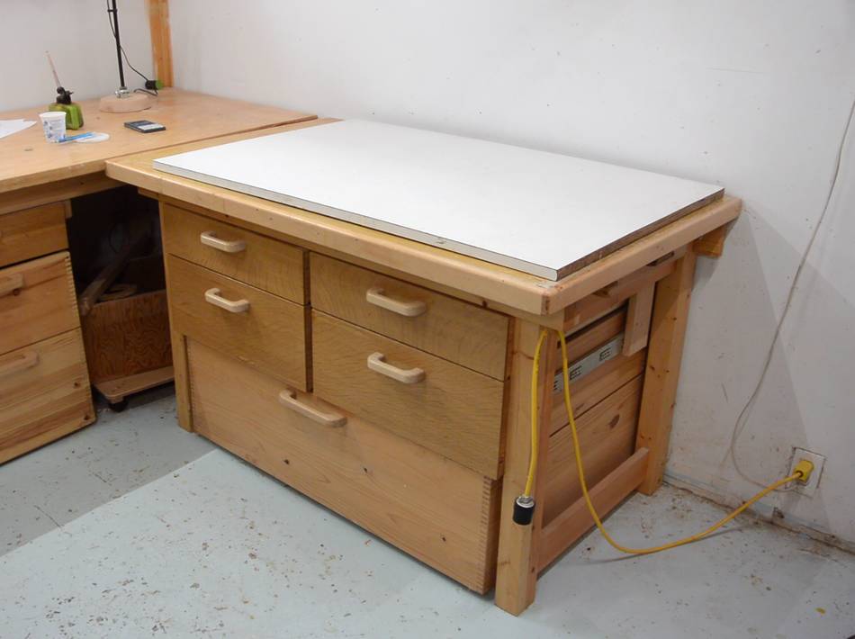 New melamine workbench top
