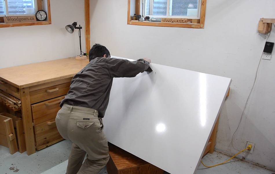 New melamine workbench top