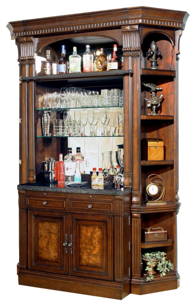 WNL29 Vintage Dark Chocolate Finish Bar WoodnLuxury