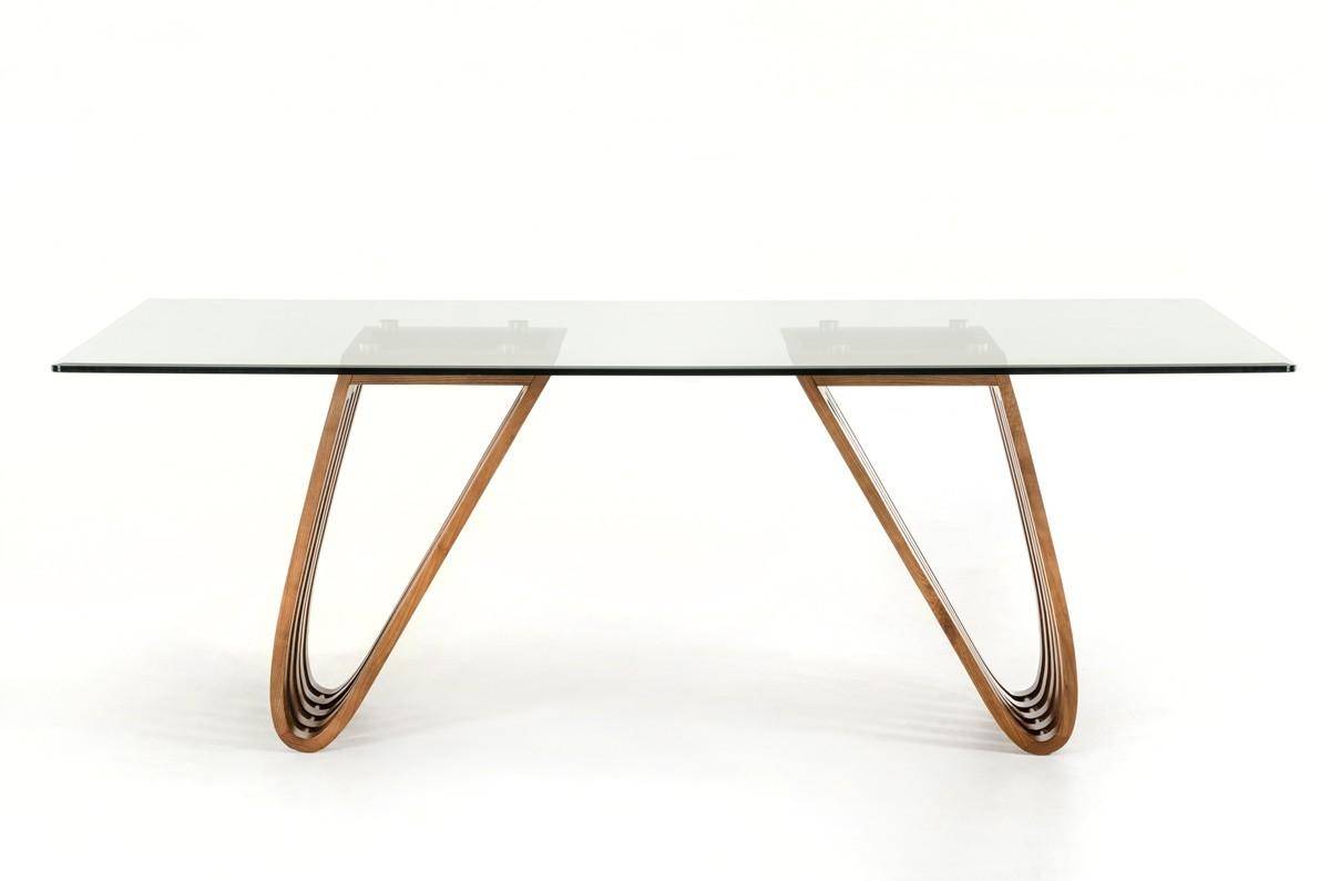 MidCentury Modern Wood & Glass Dining Table Set DR2 WoodnLuxury