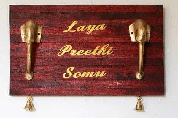A wooden name board for your home Woodooz Home Decor®