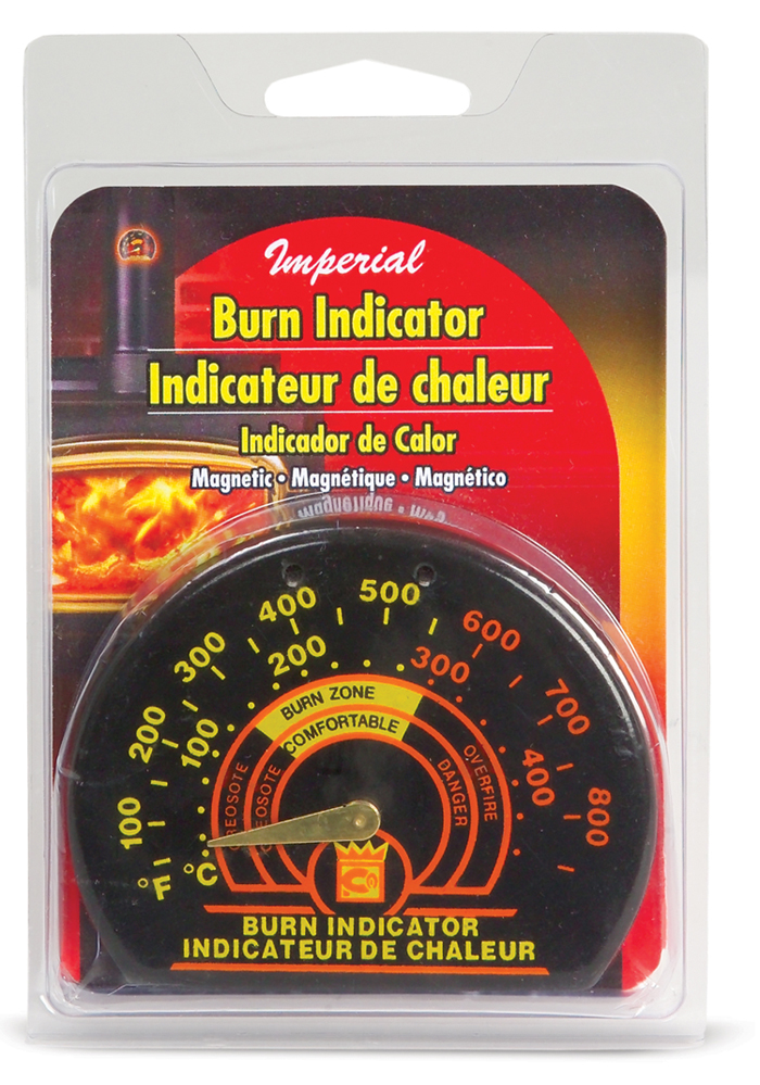 Burn Indicator Thermometer in CT Blakeslee Wood Pellets