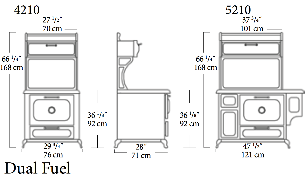 Heartland Dual Fuel Gas Top / Electric Oven Cookstove by Obadiah's Woodstoves
