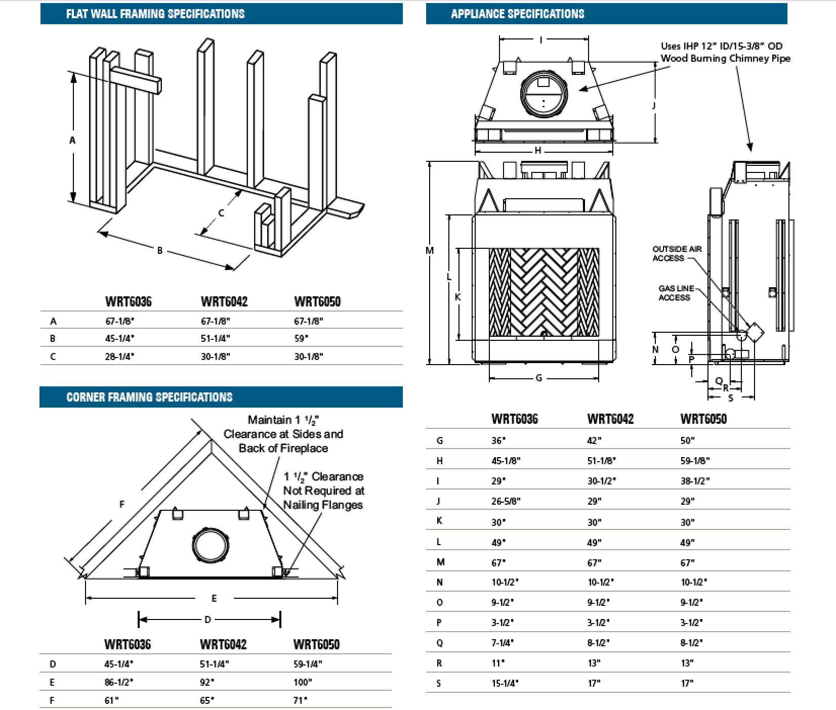 Superior WRT6000 Zero Clearance Wood Fireplace by Obadiah's Woodstoves