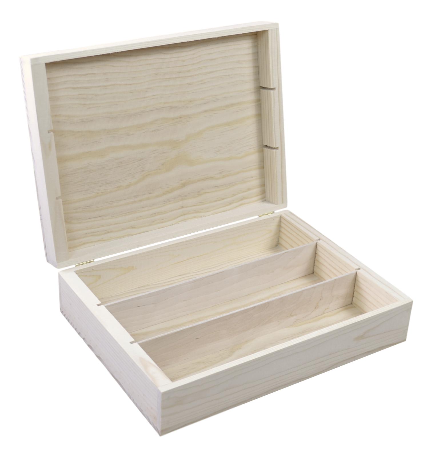 Wooden 3 Bottle Hinged Gift Box Poole &amp; Sons, Inc.