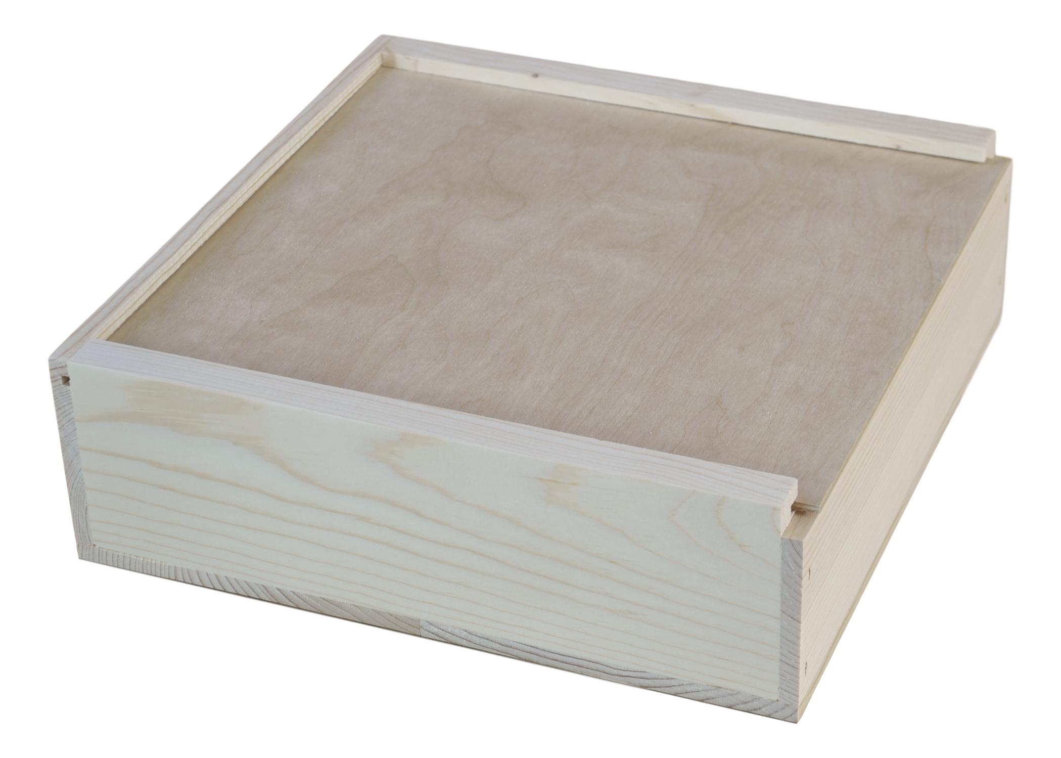 Wooden Box 12x12x4 Slide Top Poole & Sons, Inc.