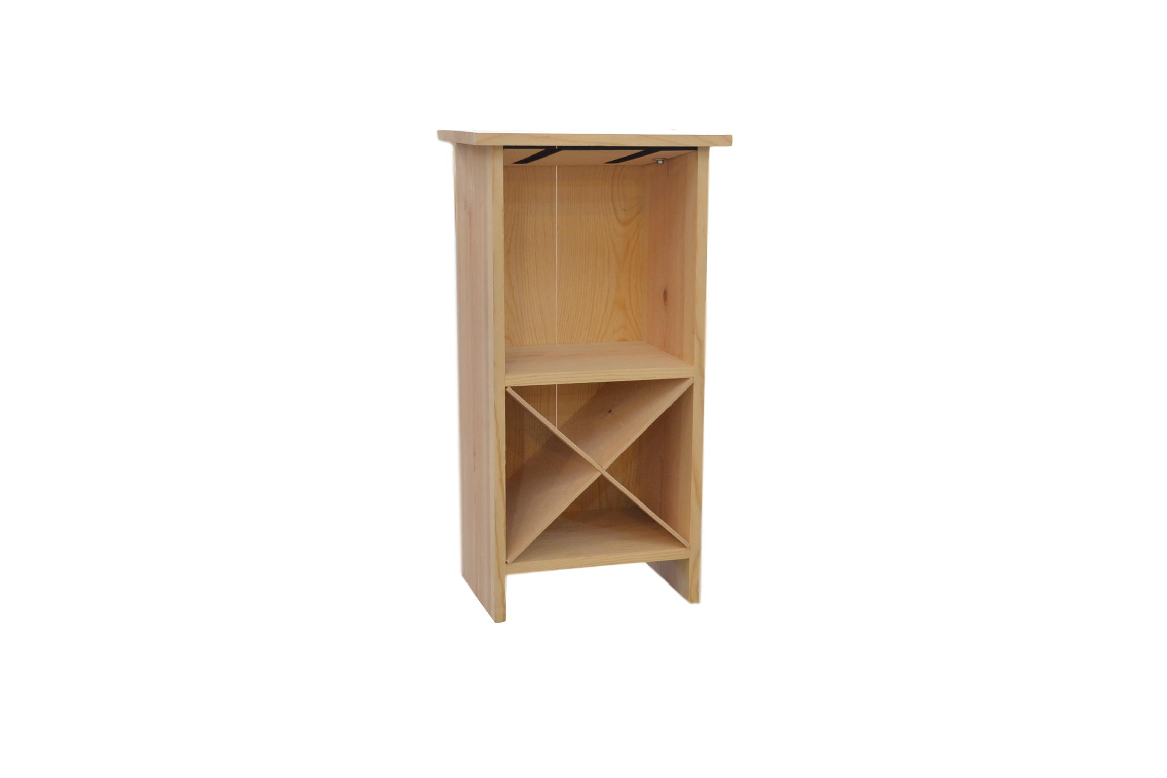 Wooden EndTable Wine Rack Poole & Sons, Inc.
