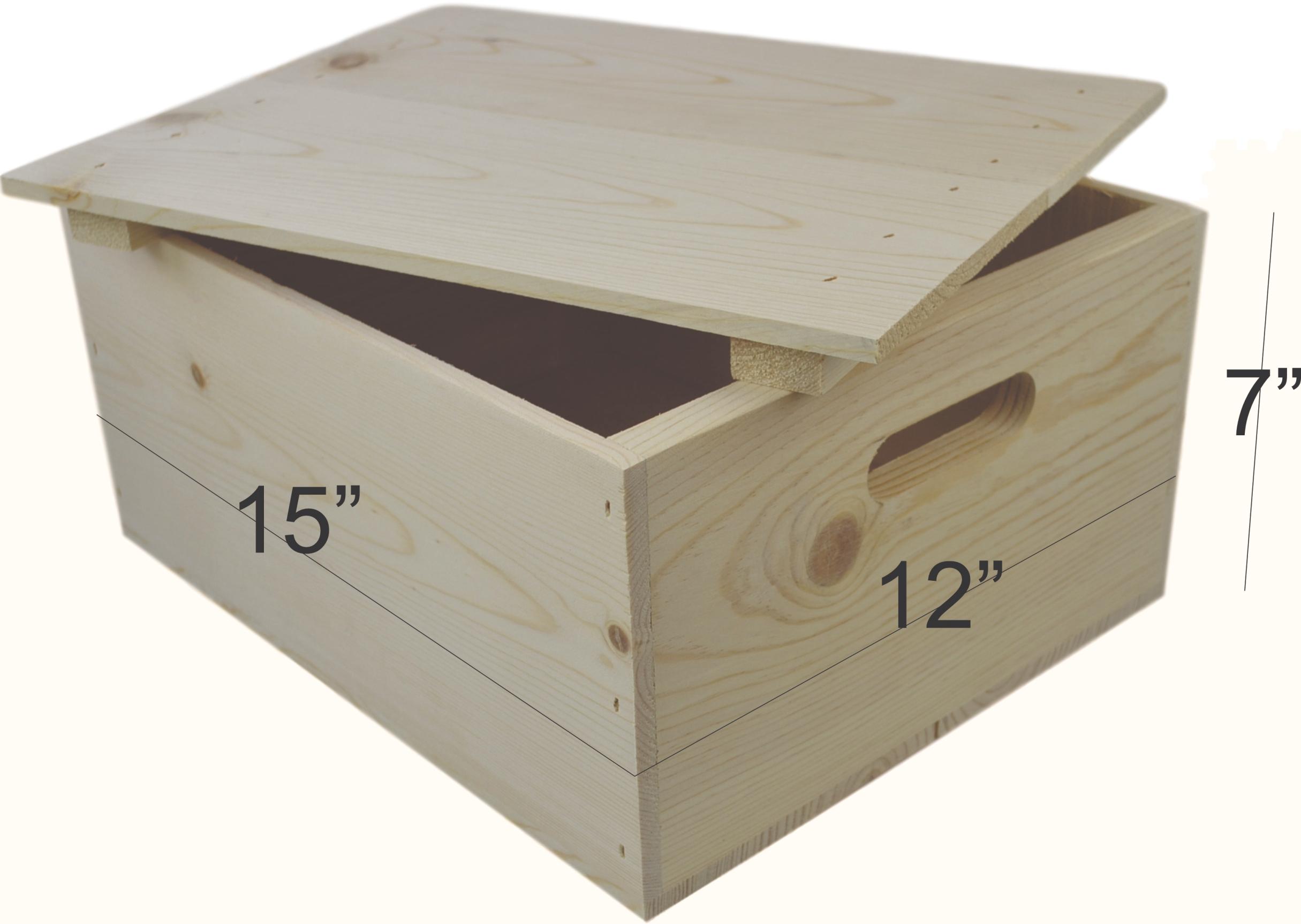 Wooden Box Drop Top Hand Holes 15 x 12 Poole & Sons, Inc.