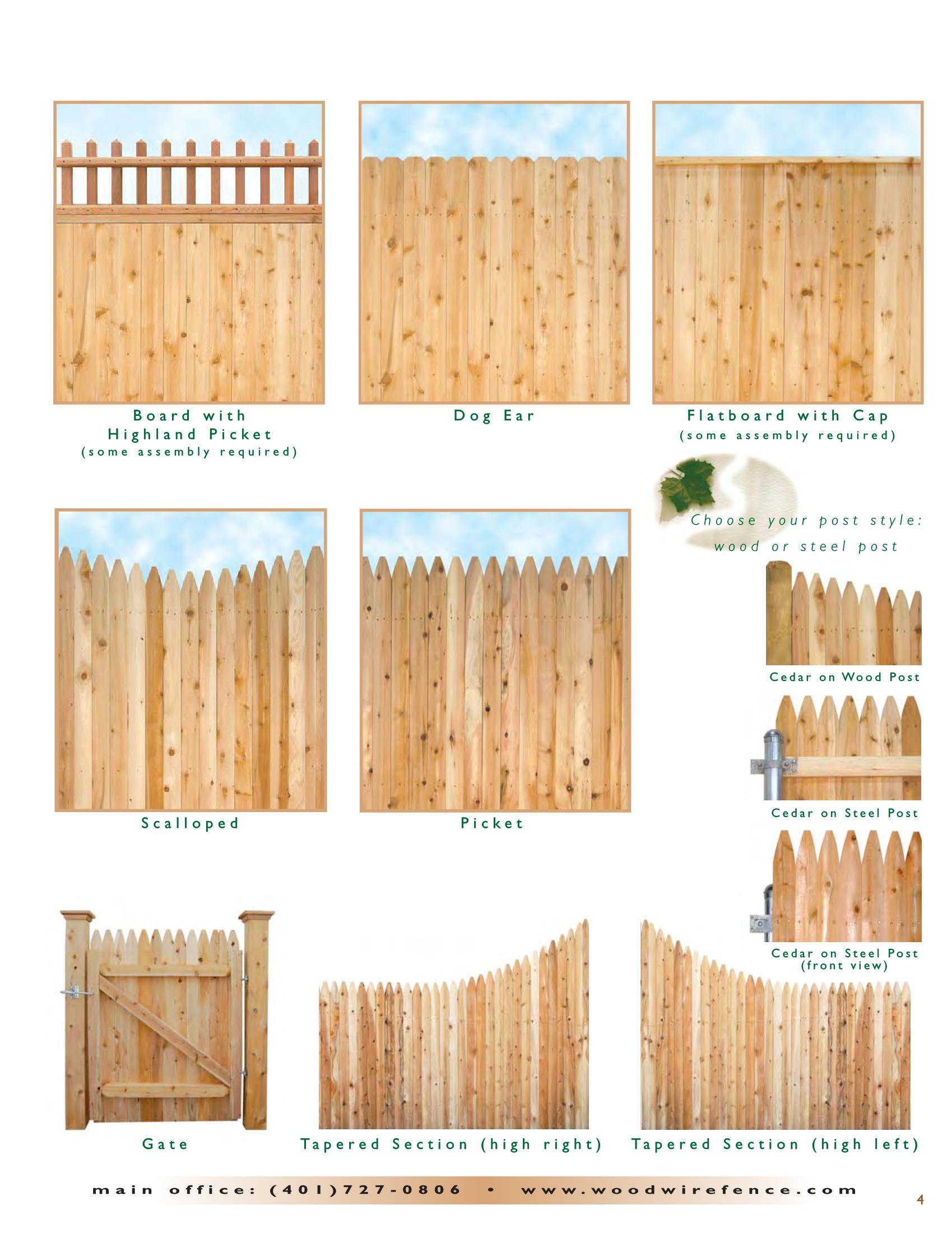RI Wood Cedar Privacy Wood and Wire Fence Co. Inc. Rhode Island
