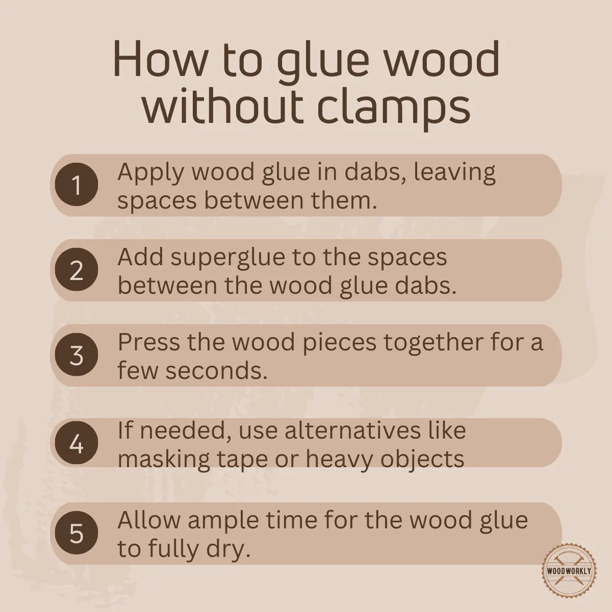 Glue Wood Without Clamps 17 Quick and EASY Ways!