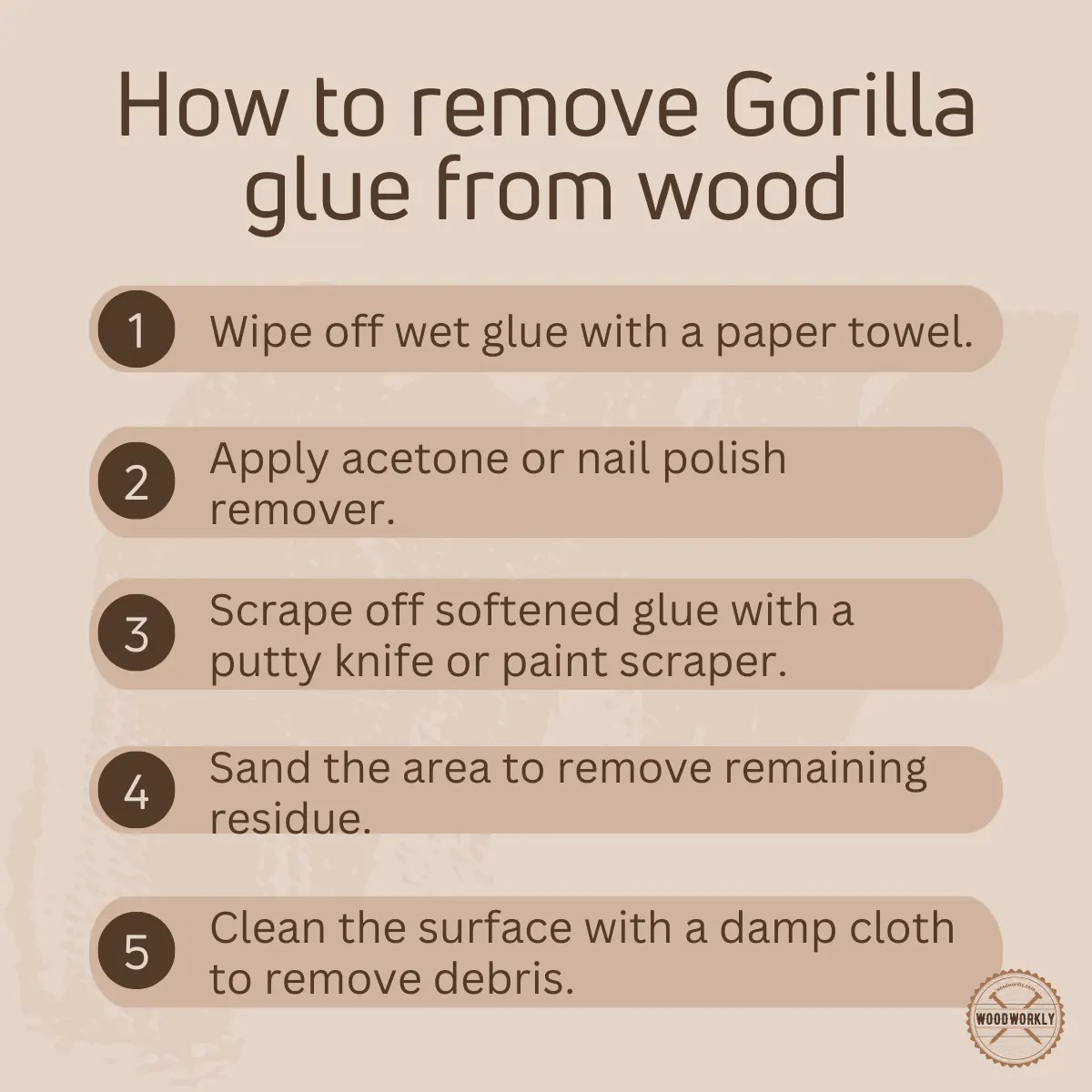 How to Remove Gorilla Glue from Wood (6 EASY Ways!)