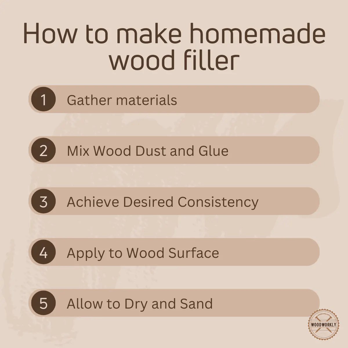 Make DIY Wood Filler Without Sawdust in 6 EASY Steps!