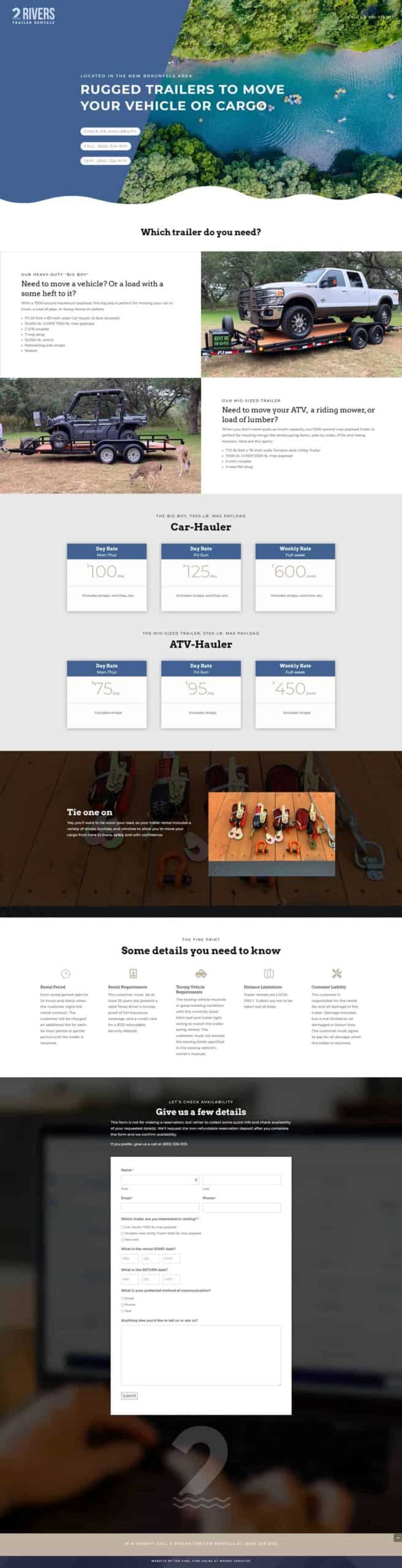 2 Rivers Trailer Rentals Woody Creative Woody Creative