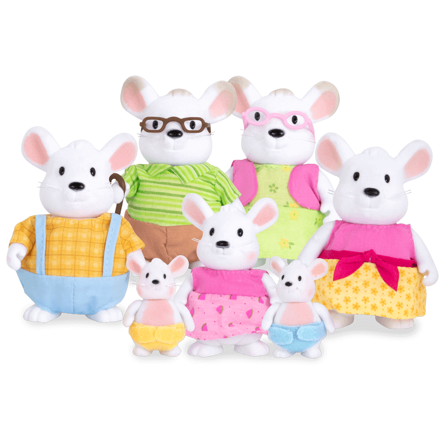 Nibblekin Mouse Family Small Animal Figurines Li’l Woodzeez