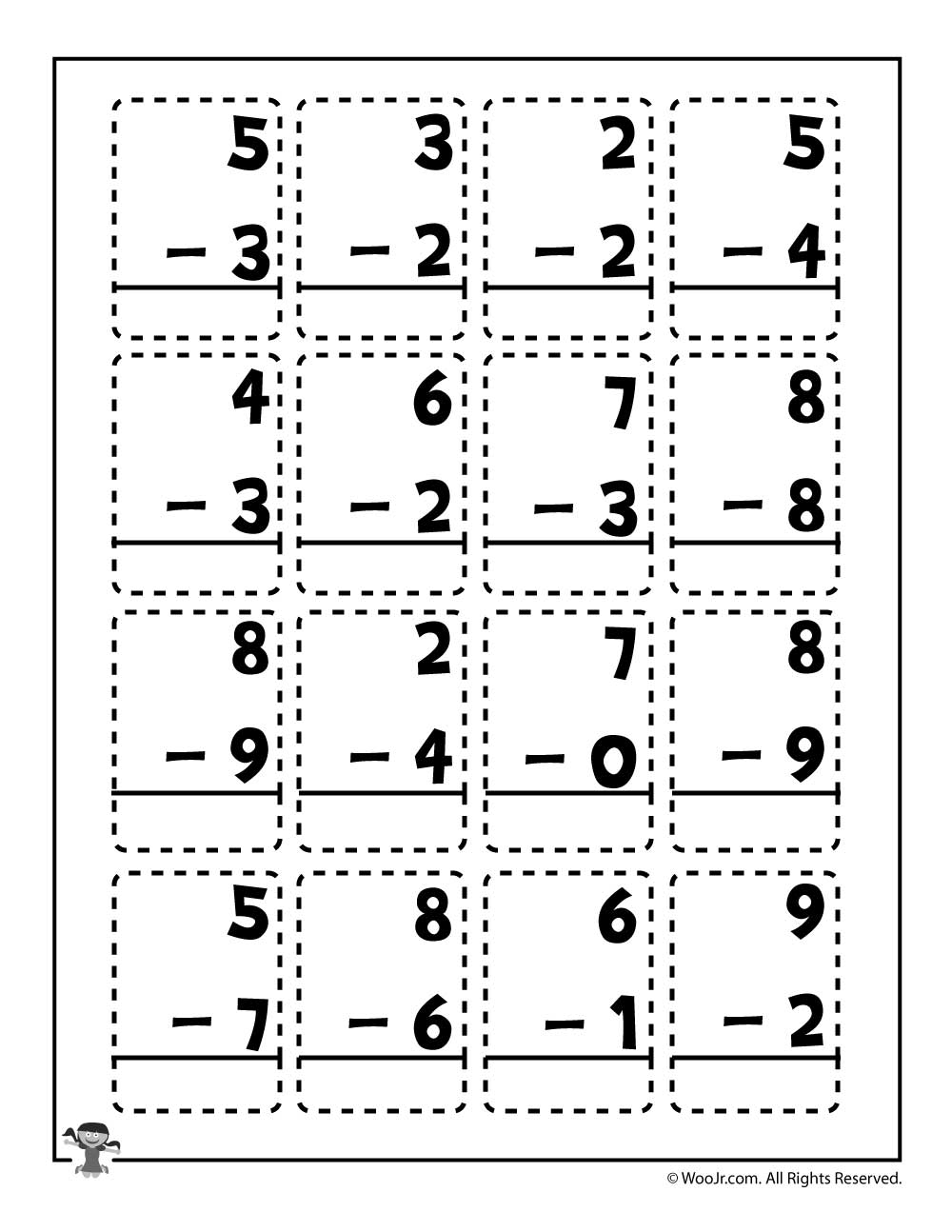 Math Practice Flashcards Printables Woo! Jr. Kids Activities Children's Publishing