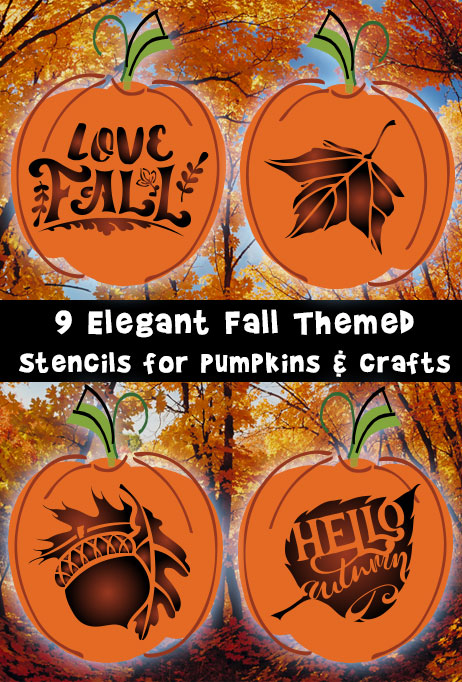 Fall Stencils for Pumpkins and Elegant Crafts | Woo! Jr. Kids