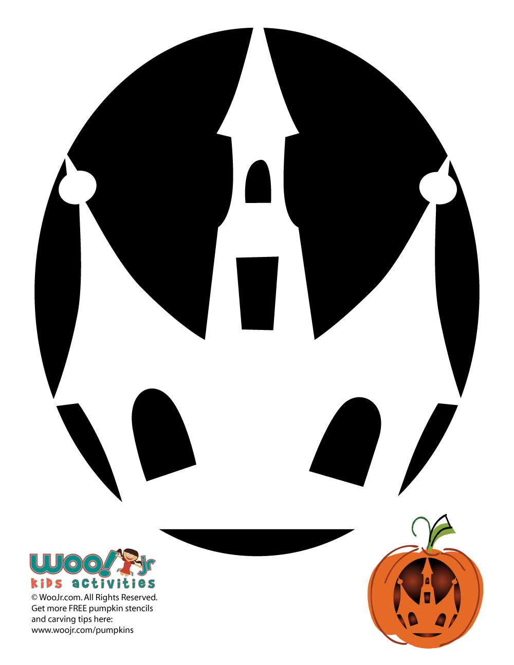 Easy Haunted House Pumpkin Design Woo! Jr. Kids Activities Children