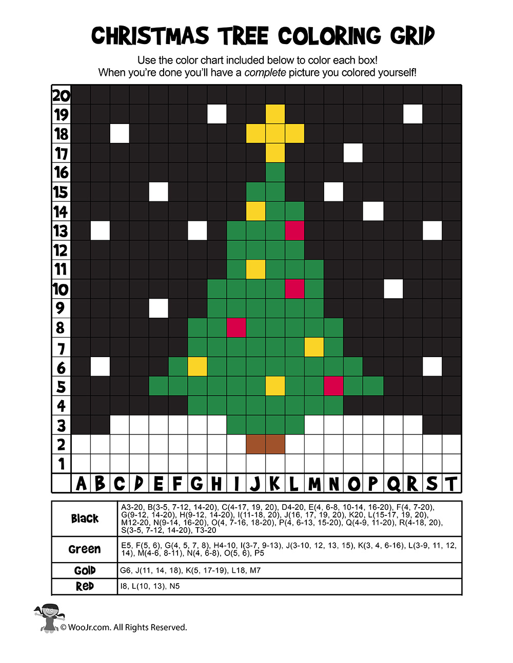 Christmas Mystery Pictures Coloring Page ANSWER KEY Woo! Jr. Kids