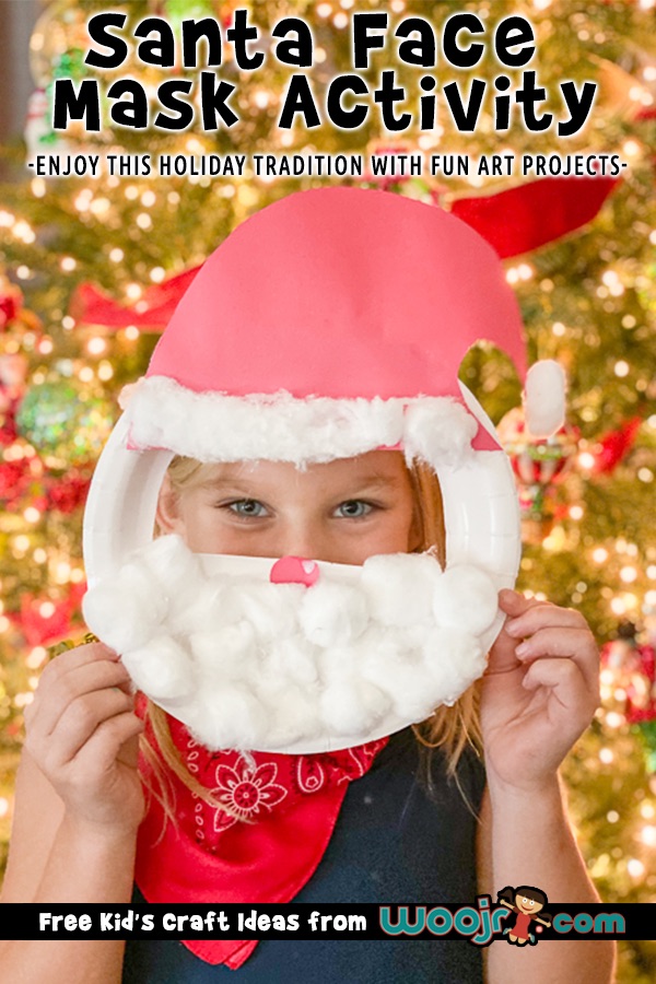 Santa Face Mask Craft Woo! Jr. Kids Activities Children's Publishing
