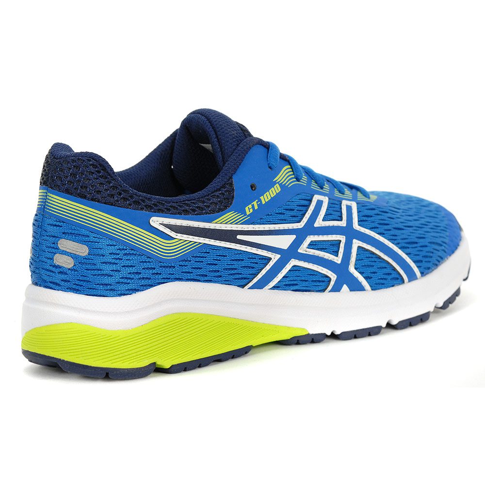 ASICS Kids GT1000 GS Race Blue/Neon Lime Boys Running Shoes 1014A005