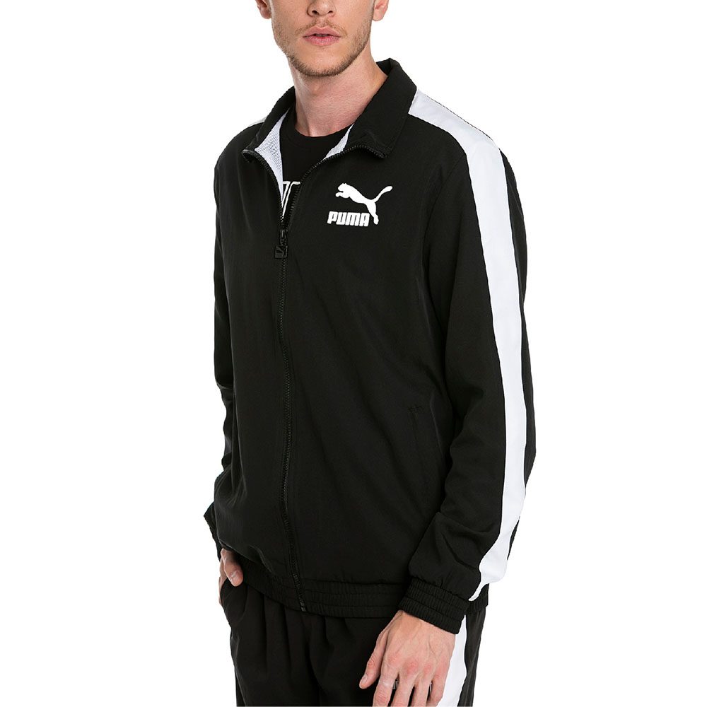 PUMA Men's Iconic T7 Black Track Jacket Woven 57797701