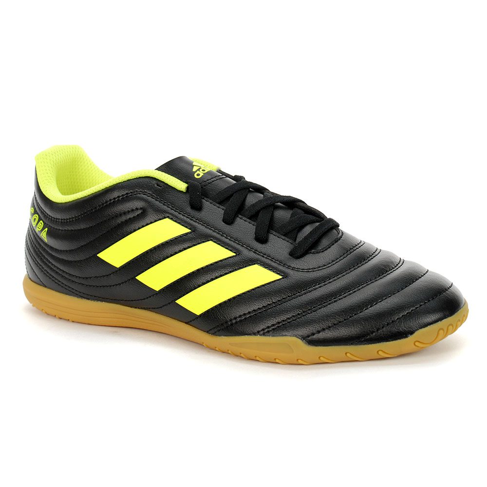 Adidas Men's Copa 19.4 Core Black/Yellow/Black Indoor Soccer Shoes