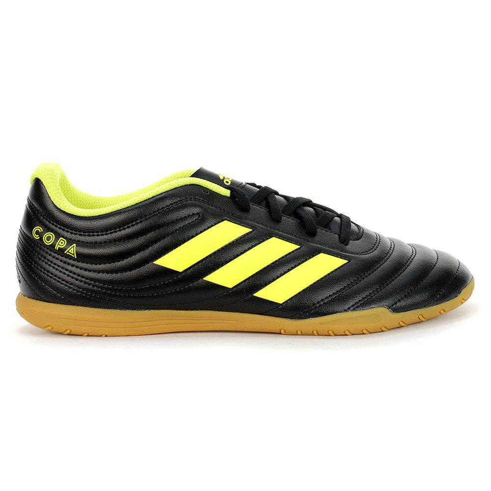 Adidas Men's Copa 19.4 Core Black/Yellow/Black Indoor Soccer Shoes