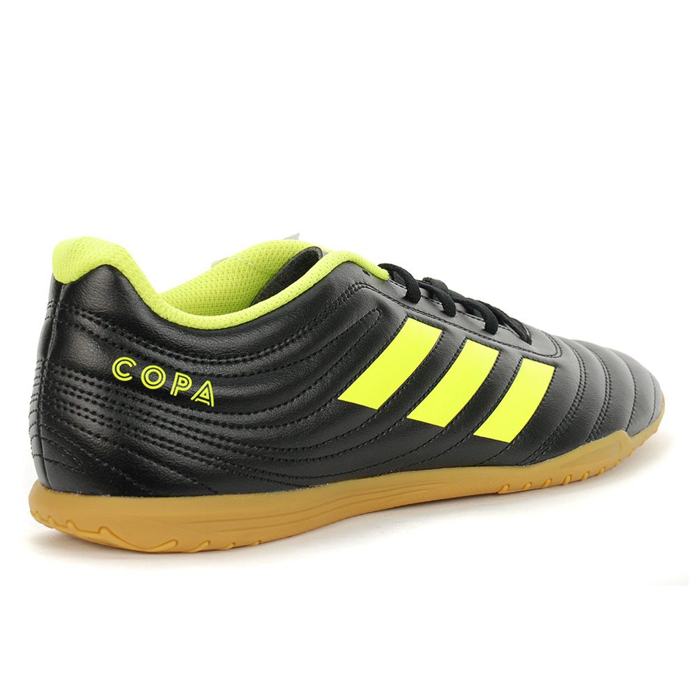 Adidas Men's Copa 19.4 Core Black/Yellow/Black Indoor Soccer Shoes